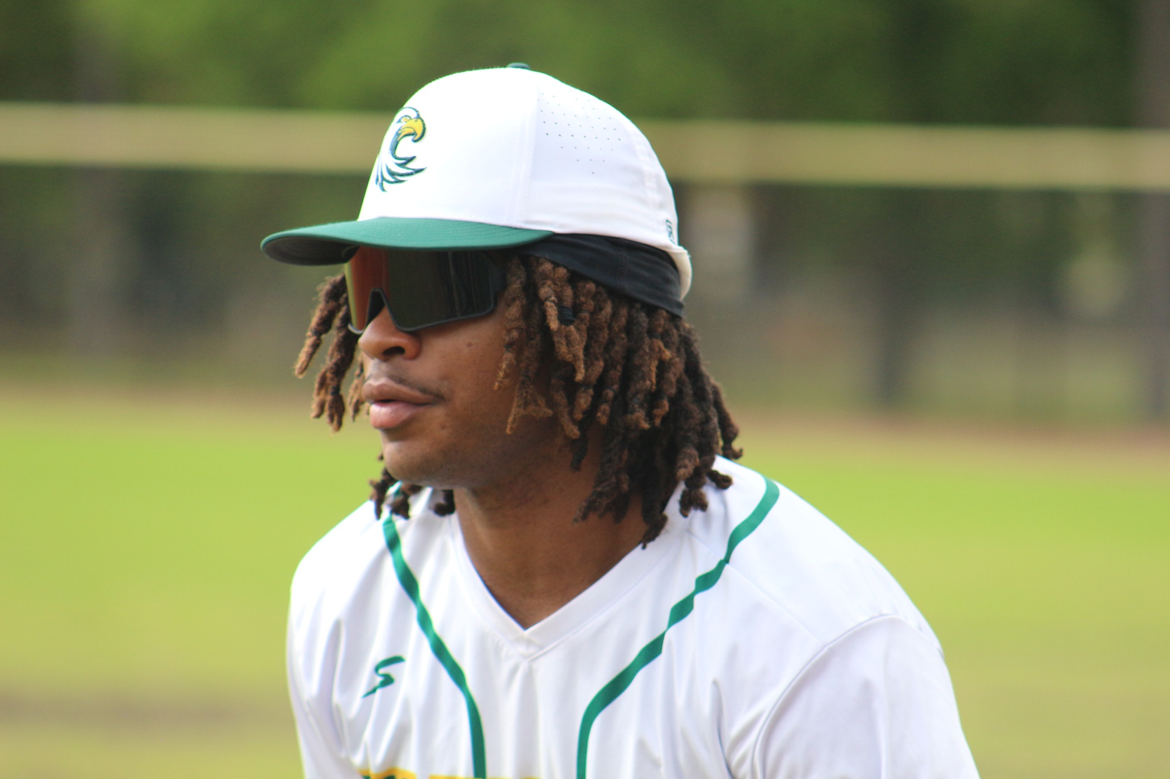 Angel Perez getting ready to field a ball