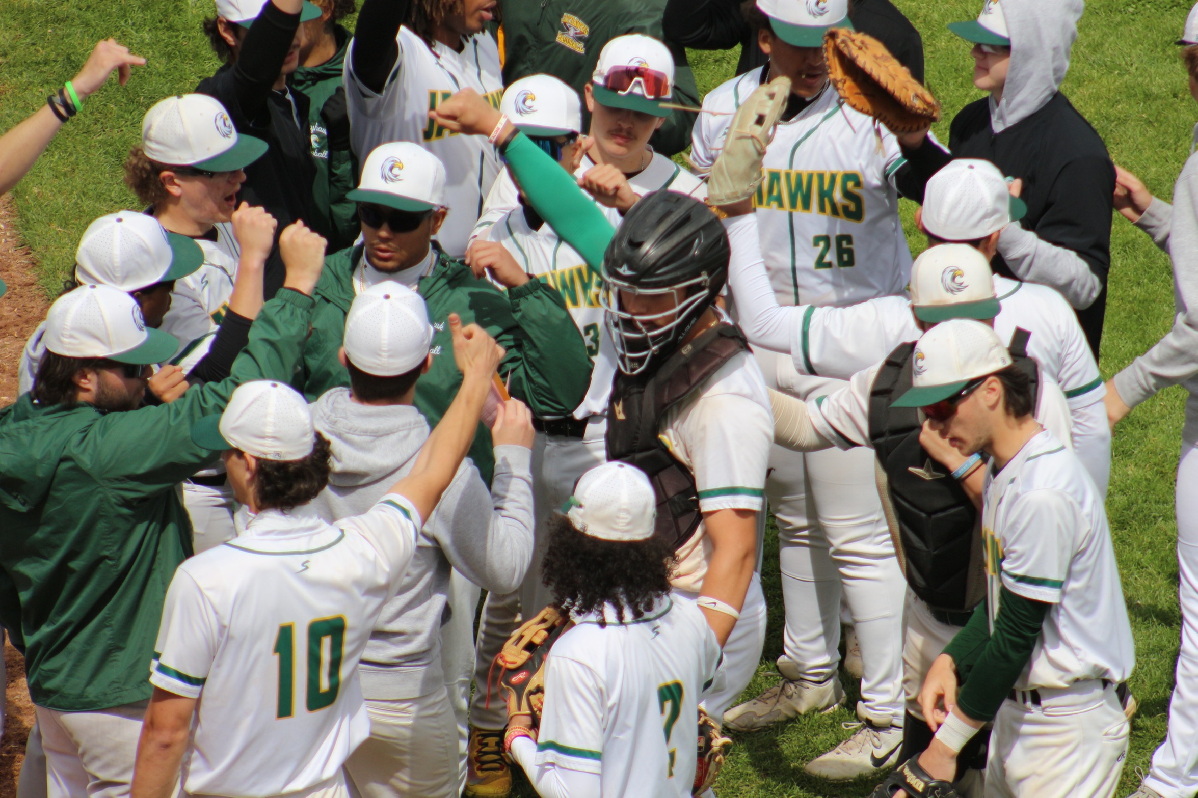 Jayhawks huddled around catch Jackson Shannon