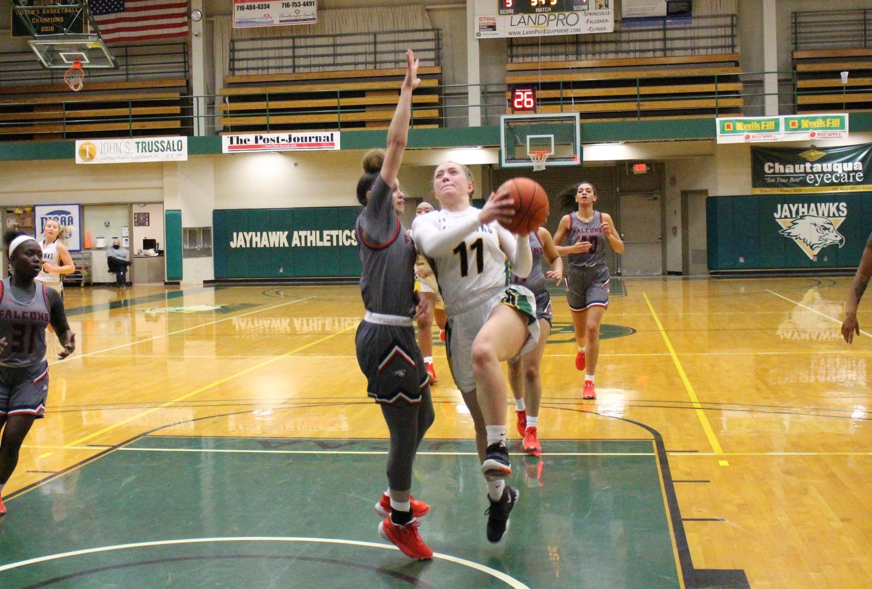 Two Jayhawks Record Double-Doubles in Loss to Lackawanna
